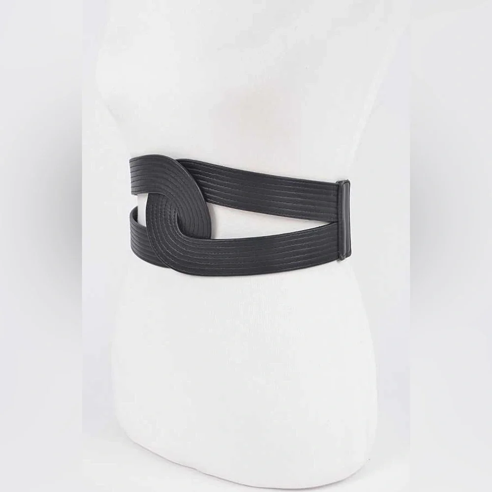 Vegan Leather Waist Corset Statement Belt